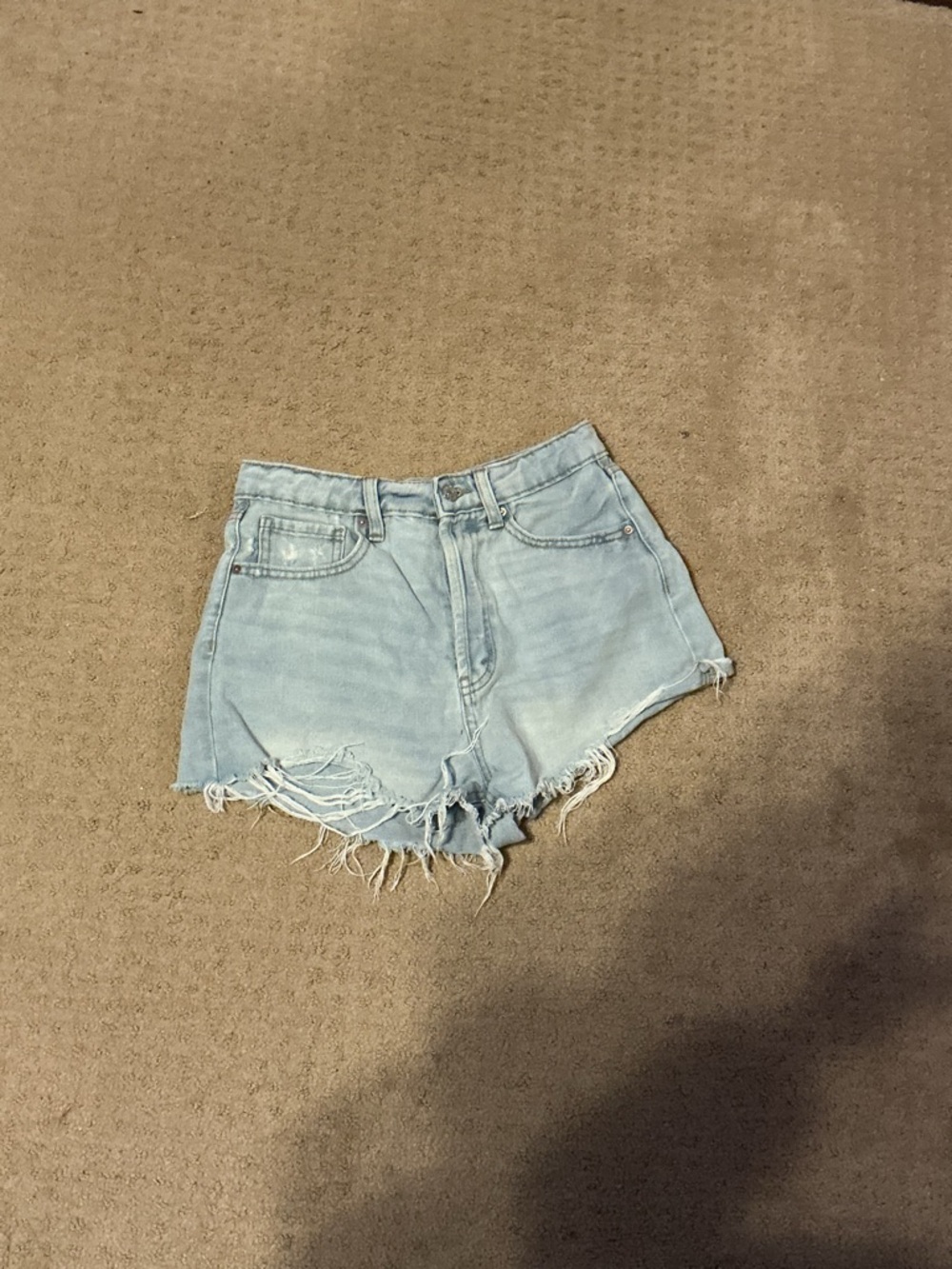 wild fable Light Blue Distressed Denim Shorts